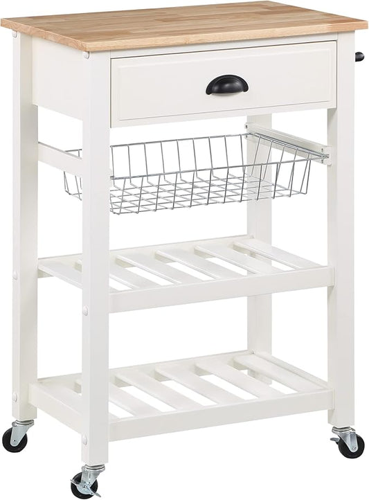 OSP Home Furnishings Hampton Kitchen Cart by Office+Star