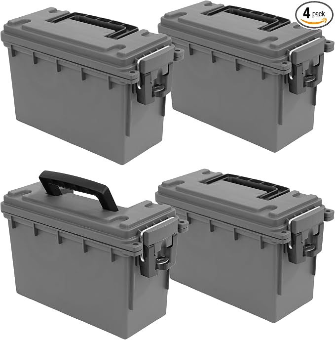 Sheffield Ammo Box Made in USA, Stackable Lockable Ammo Storage Box, Water & by Sheffield