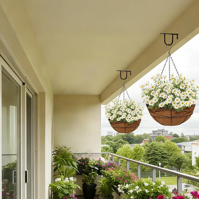 2 Pack 14 inch Metal Hanging Baskets - Image 7