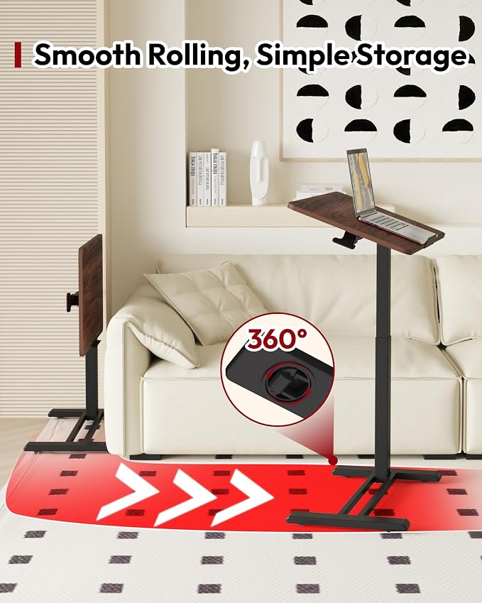SANODESK Medical Adjustable Overbed Bedside Table - Image 6