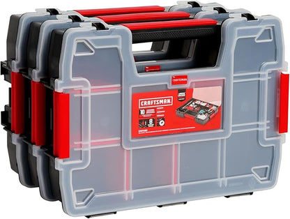 CRAFTSMAN Storage Organizer, Small Parts Organizer, Lid Includes Secure Latch by CRAFTSMAN