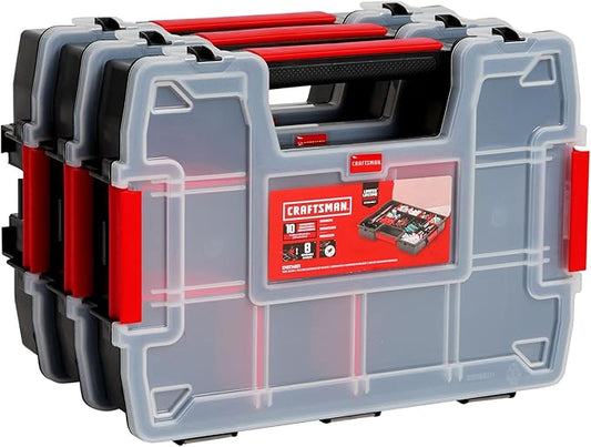 CRAFTSMAN Storage Organizer, Small Parts Organizer, Lid Includes Secure Latch by CRAFTSMAN