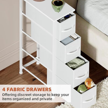 Somdot Narrow Dresser for Bedroom, 4 Drawer Storage Cabinet, Storage Organizer - Image 4