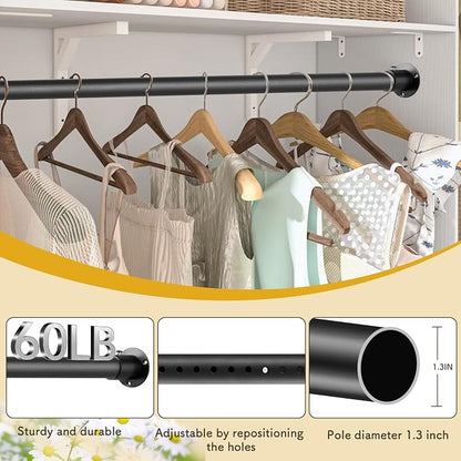 Closet Rod, 17 to 99In Adjustable Heavy Duty Closet Rods - Image 3