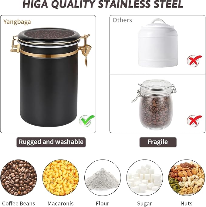 3×63OZ Stainless Steel Coffee Canister - Image 5