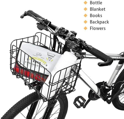 HOMEE Folding Rear Bike Basket Wire Mesh Fold-Up Detachable Front Bag Rear | - Image 7
