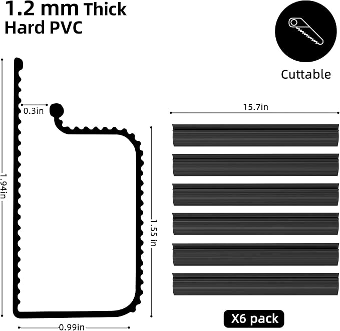 YECAYE 94.2in Cable Management, Cable Organizer, Adhesive Mount Cord Organizer - Image 4