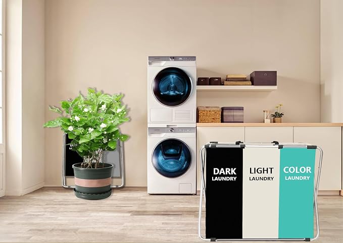 1-Pack Large Laundry Basket, Waterproof, Freestanding Laundry Hamper, - Image 5