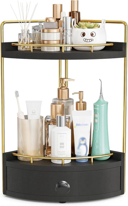 2-Tier Corner Bathroom Counter Organizer by Unknown