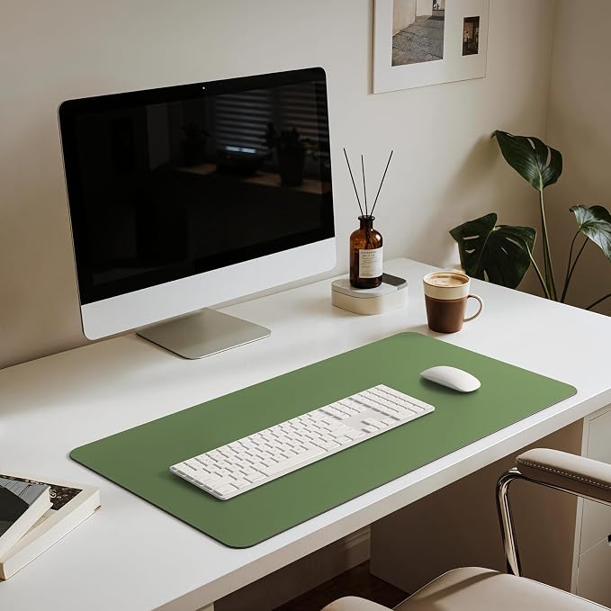 Jotsome Leather Desk Pad Mat, Non-Slip Desk Blotter Pad - Image 4