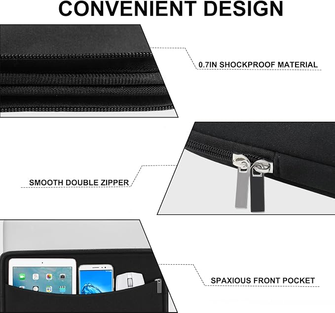 Laptop Case 15 inch, Shockproof Protective Computer Bag - Image 2