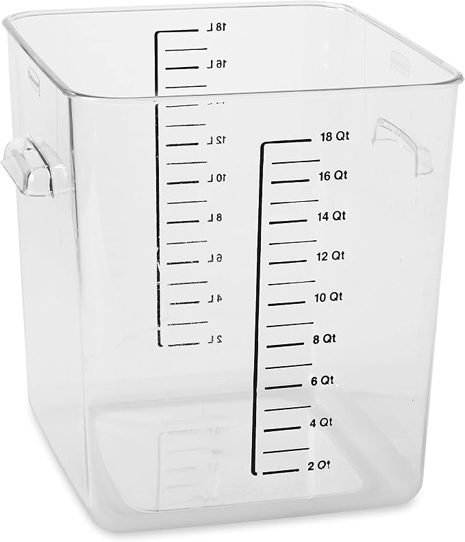 Rubbermaid Commercial Products Plastic Space Saving Square Food Storage by Unknown