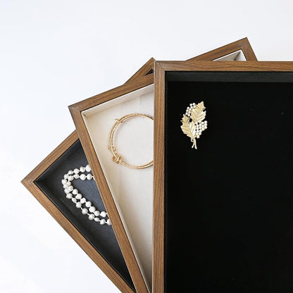 MOOCA 2 Pcs Wooden Jewelry Display Tray, Presentation Tray, Organizer - Image 6