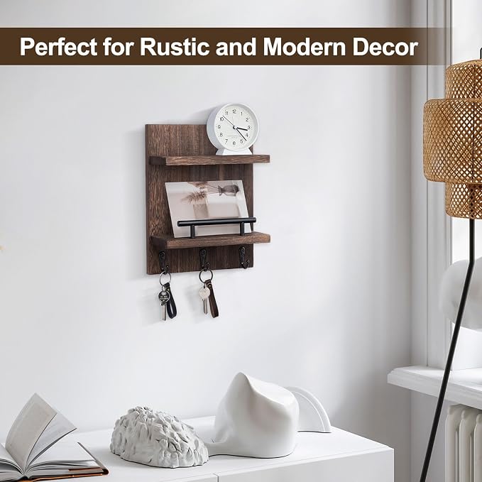 Key Holder Wall Mount, Mail Shelf Decor - Image 6