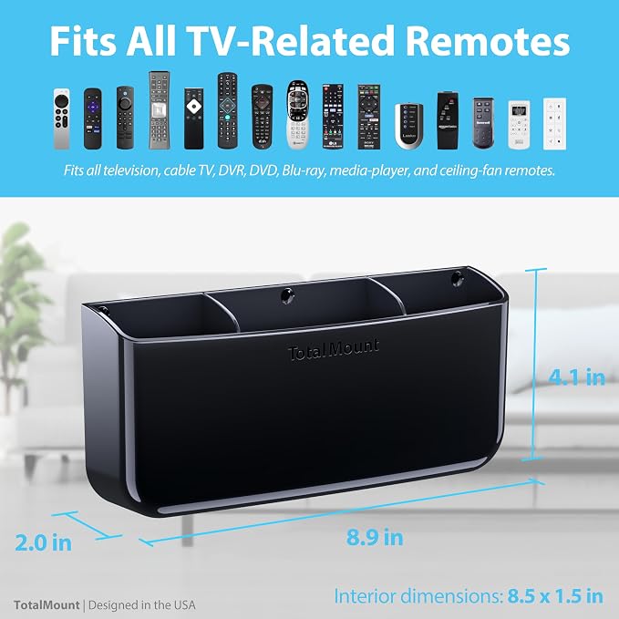 TotalMount Hole-Free Remote Holder – Eliminates Need to Drill Holes in Your Wall - Image 3