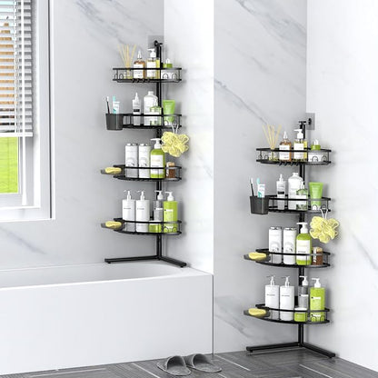 Aitatty Corner Shower Caddy Standing: 4-tier Rustproof Shower Organizer Shelf - Image 7