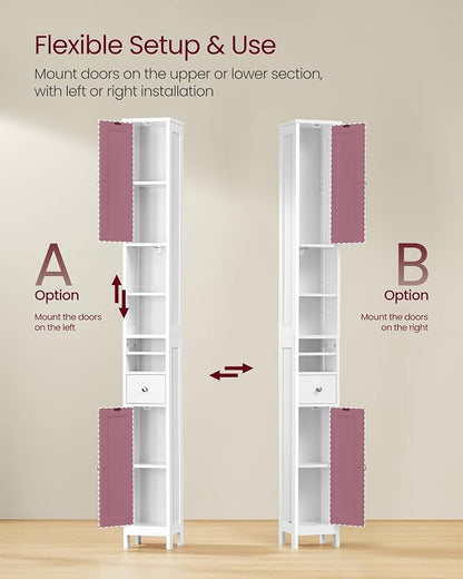 VASAGLE Tall Storage Cabinet, Slim Freestanding Floor Cabinet - Image 6