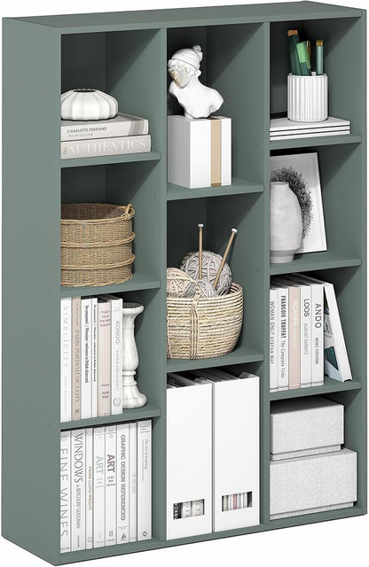 Furinno LUDER Book Shelf, 11-Cube Bookshelf, Reversible Bookcase, 9.4" x 29.1" by Furinno-FitsYourSpaceFitsYourBudget