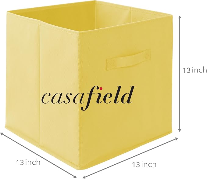 Casafield Set of 6 Collapsible Fabric Cube Storage Bins, Cubby Organizers & More - Image 7
