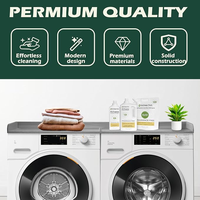 Royxen Washer Dryer Countertop, 27.4" x 54", Universal Fit, Laundry Room - Image 5