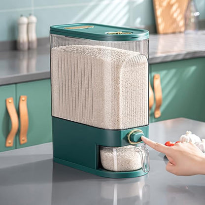 Sooyee Clear Rice Dispenser, Large Grain Container Storage - Image 2