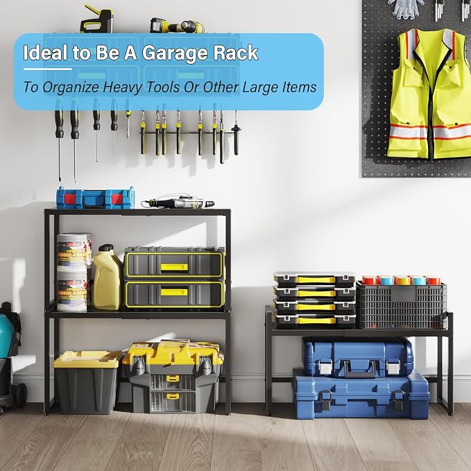 Expandable 150 LBS Heavy Duty Storage Shelves, Metal Shelving Unit - Image 9
