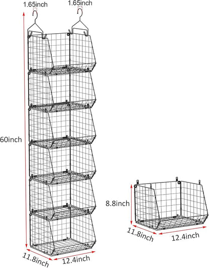 6 Tier Closet Hanging Organizer, Clothes Hanging Shelves - Image 3