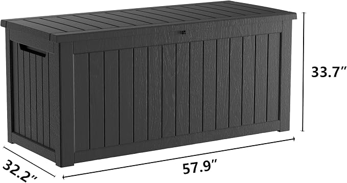 Heavy-Duty 270 Gallon Waterproof Deck Storage Box, Outdoor Storage - Image 3