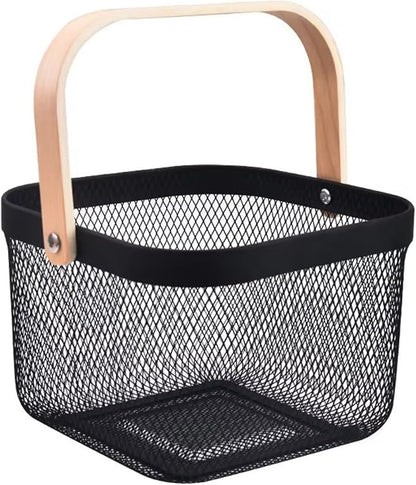 AJIODA Metal Mesh Wire Basket, Small Steel Basket by AJIODA