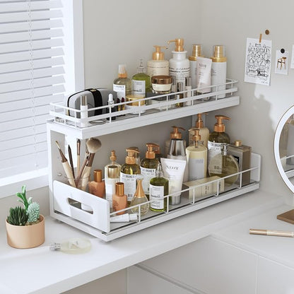 Under Sink Organizer Upgrade To Professional Rails, 2-Tier Dual Pull Out - Image 9