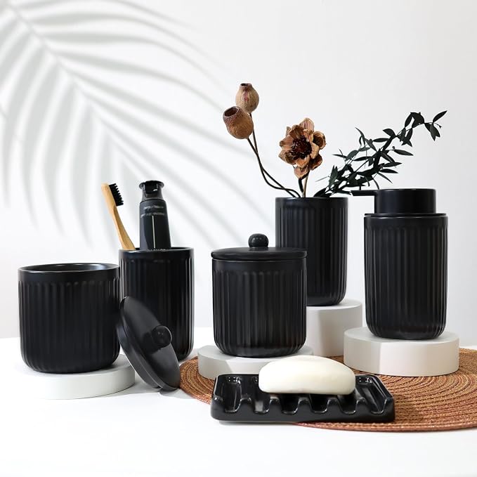 BosilunLife Black Bathroom Accessories Set - Image 8