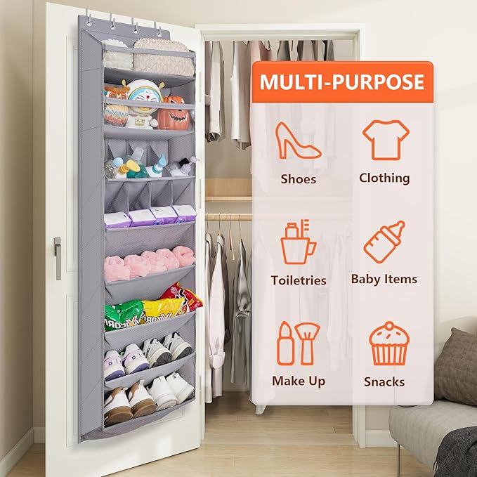 FENTEC 1 Pack Over The Door Shoe Organizer, 8 Shelves Shoe Rack - Image 5