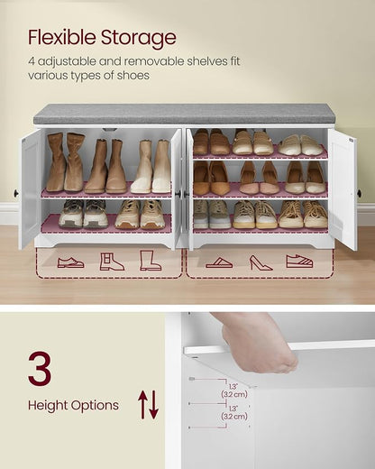 VASAGLE Shoe Storage Bench - Image 4