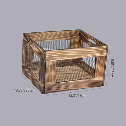 ARTAWEIN Vinyl Record Storage Crate, Wooden Record Holder - Image 2