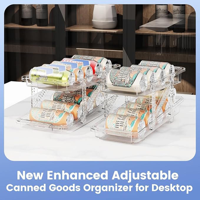 Drink Organizer for Fridge Soda Holder for Refrigerator Can Dispenser, - Image 4