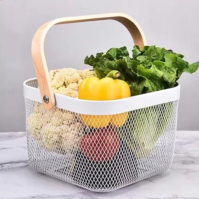 AJIODA Metal Mesh Wire Basket, Large Steel Basket - Image 4