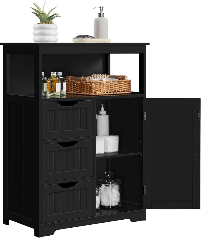 Yaheetech Large Freestanding Bathroom Storage Cabinet by Unknown