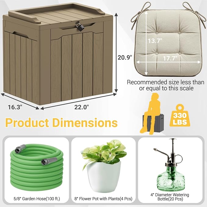Greesum Outdoor Storage Box 31 Gallon Storage Box - Image 7