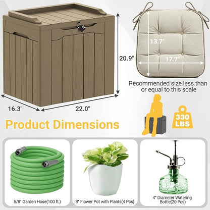 Greesum Outdoor Storage Box 31 Gallon Storage Box - Image 7