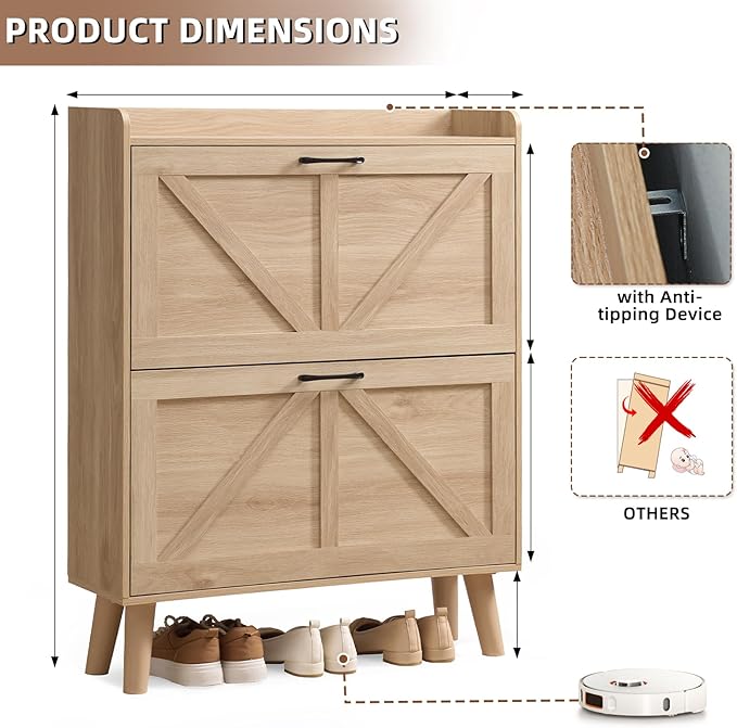 LEYAOYAO Shoe Cabinet Storage for Entryway - Image 2