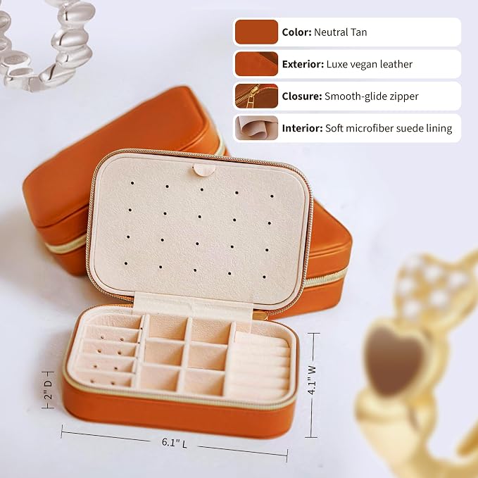Small Travel Jewelry Box Organizer - Image 5