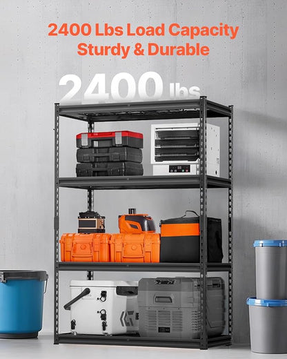 VEVOR Storage Shelves, 2400 lbs, 4 Tier Heavy Duty Garage Shelving, - Image 4