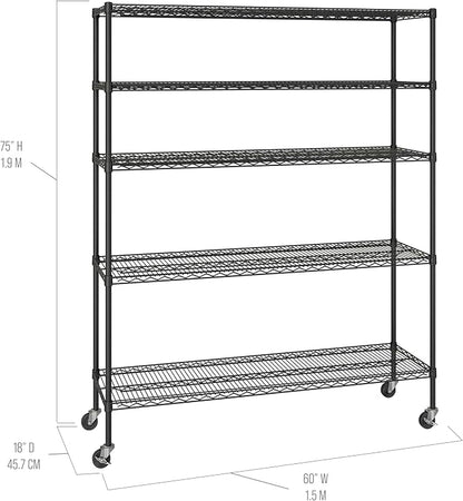 Seville Classics UltraDurable Heavy Duty NSF Solid Steel Wire Rack Storage Unit - Image 3