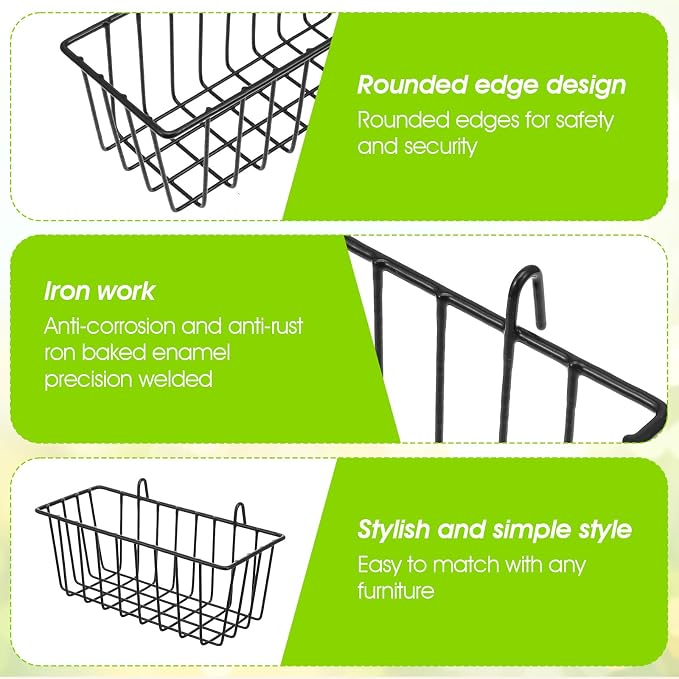 10 PCS Hanging Wire Baskets for Organizing - Image 3