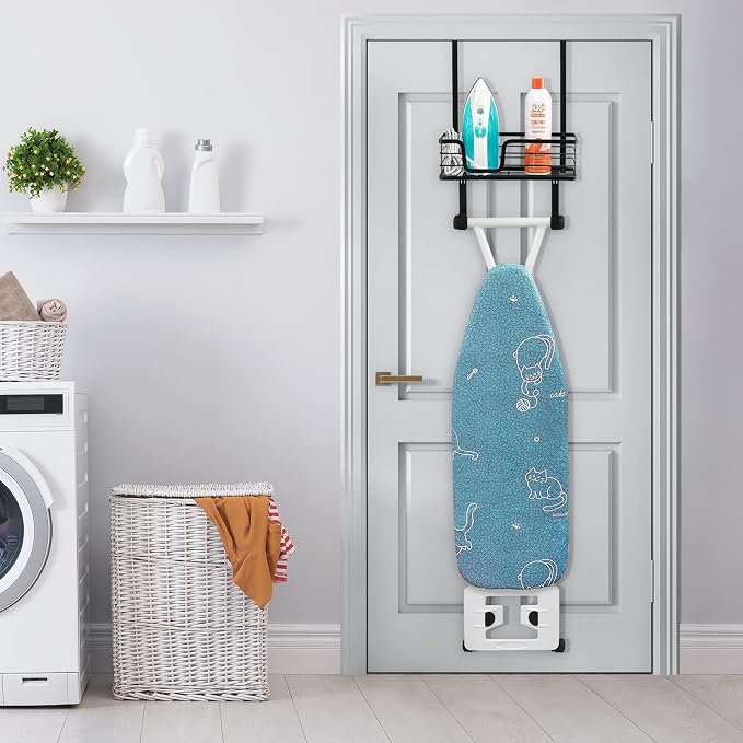 KES Over The Door Ironing Board Holder Door Mount T Shape Ironing Board Hanger - Image 7