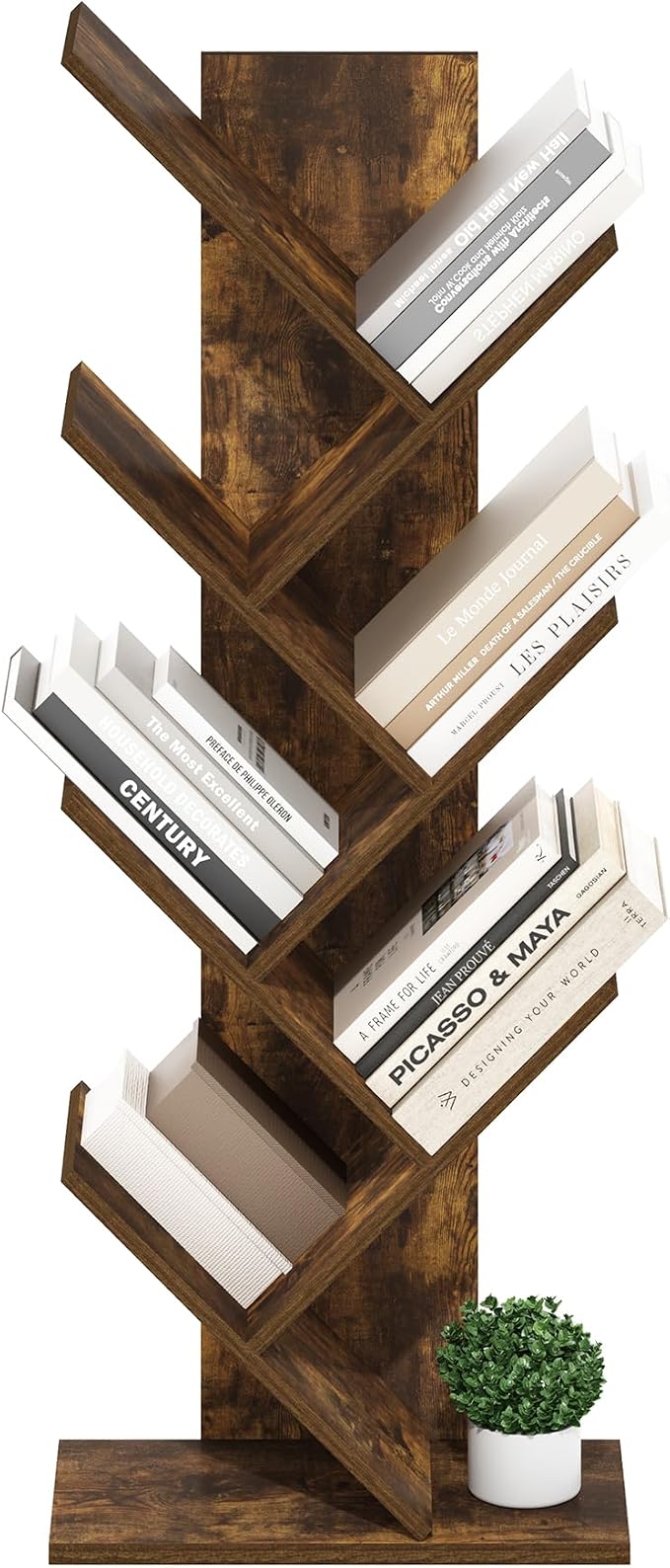 Furinno Tree Book Shelf, 7-Tier Bookshelf, Tree Bookcase - Image 6