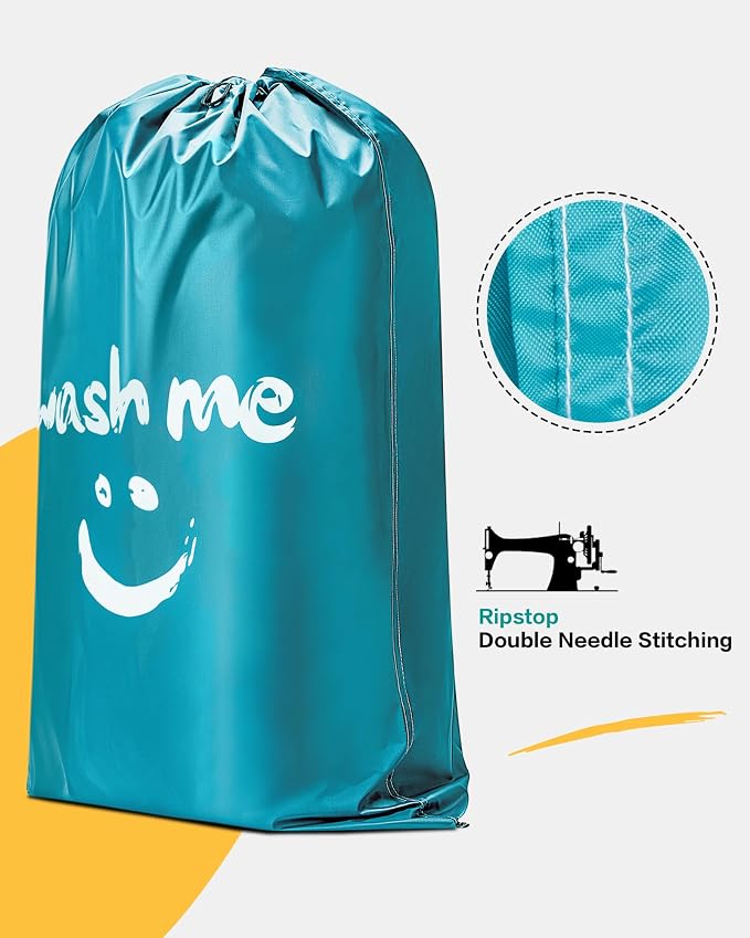 HOMEST 2 Pack XL Laundry Bags 28" x 40", Extra Large Dirty Clothes Organizer - Image 3