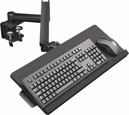 VIVO Sit-Stand 24 Inch Pneumatic Spring Keyboard and Mouse Tray Clamp-on Desk by Unknown