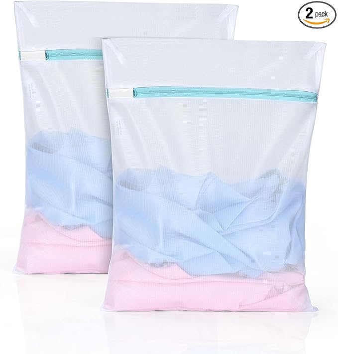 OTraki 12x16 Inch Mesh Laundry Bag 2 Pack Small Lingerie Sock Bag Washing by OTraki