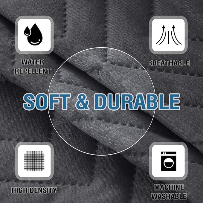 H.VERSAILTEX Armrest Covers for Sofa Water Resistant Couch Arm Covers Remote - Image 7